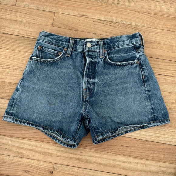 AGOLDE Parker Long Jean denim shorts 25 - Picture 1 of 4